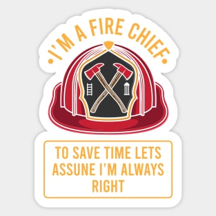 FIREFIGHTER: I'm A Fire Chief Gift Sticker